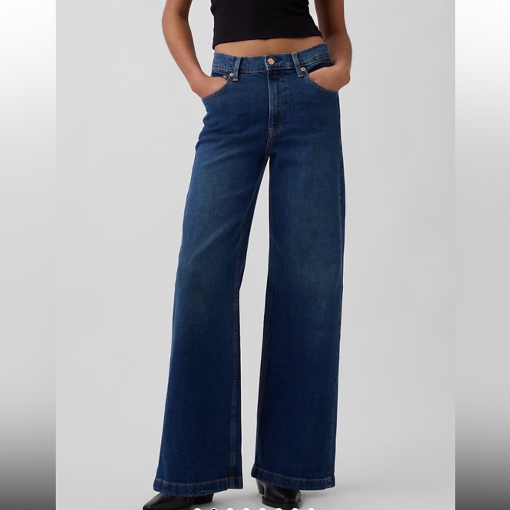 Gap High Rise Stride Wide-Leg Jeans